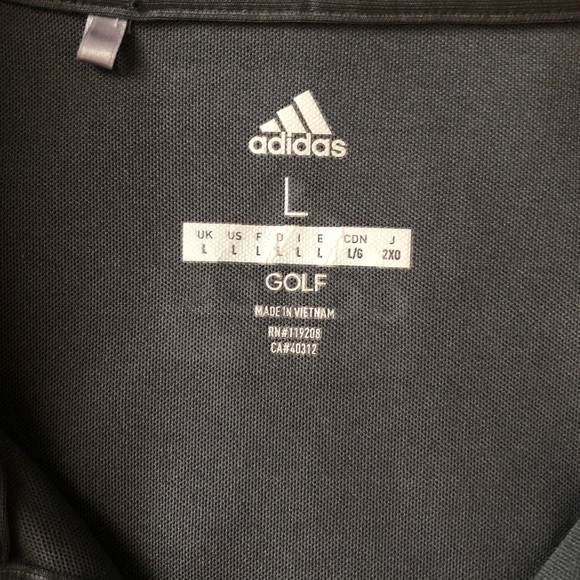 Charcoal Grey Adidas Golf Polo - Picture 3 of 3